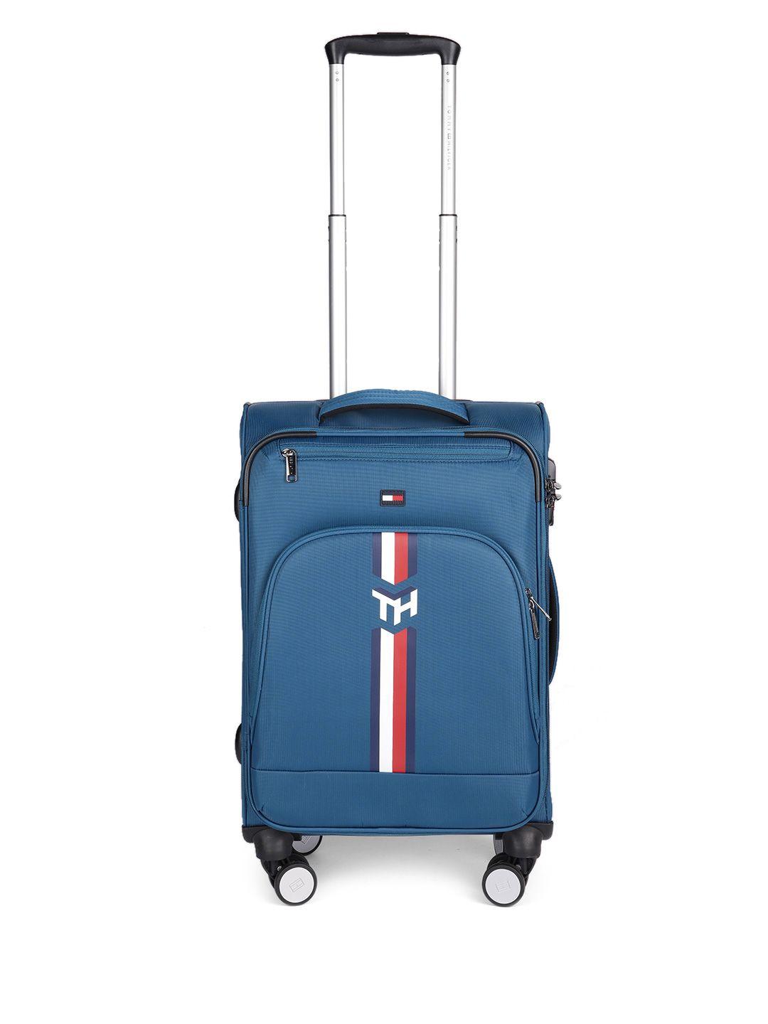 tommy hilfiger striped cabin trolley bag - 45 l