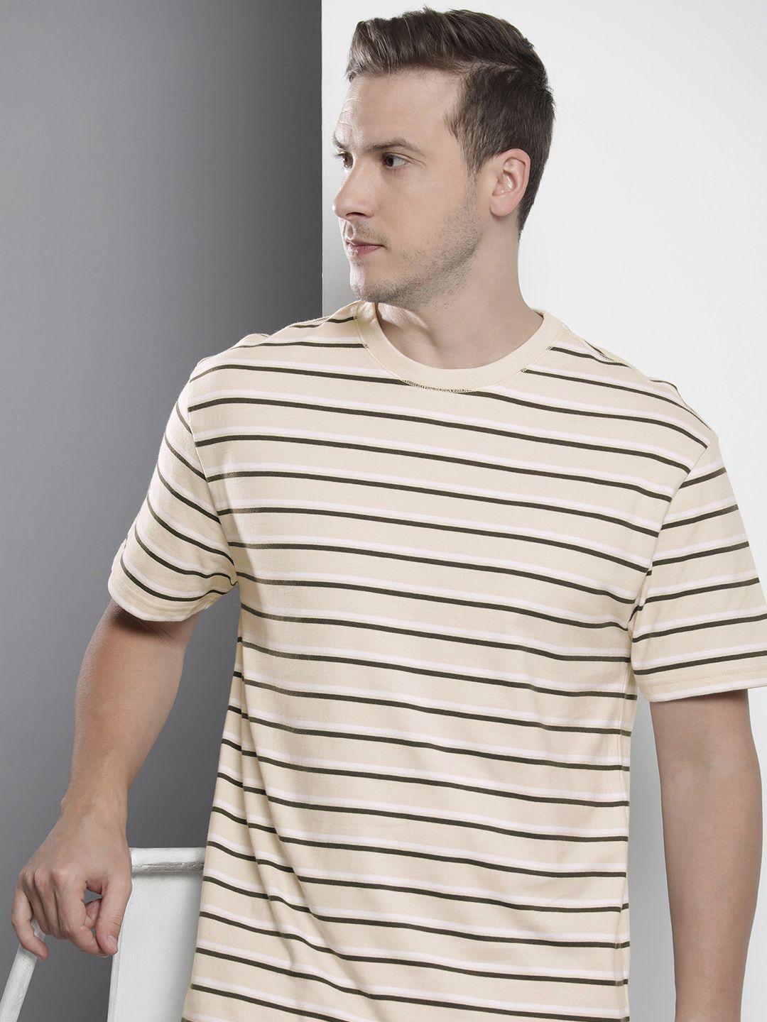 tommy hilfiger striped pure cotton casual t-shirt