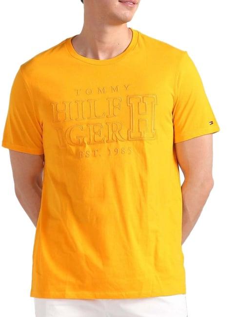 tommy hilfiger sun rays cotton regular fit logo printed t-shirt