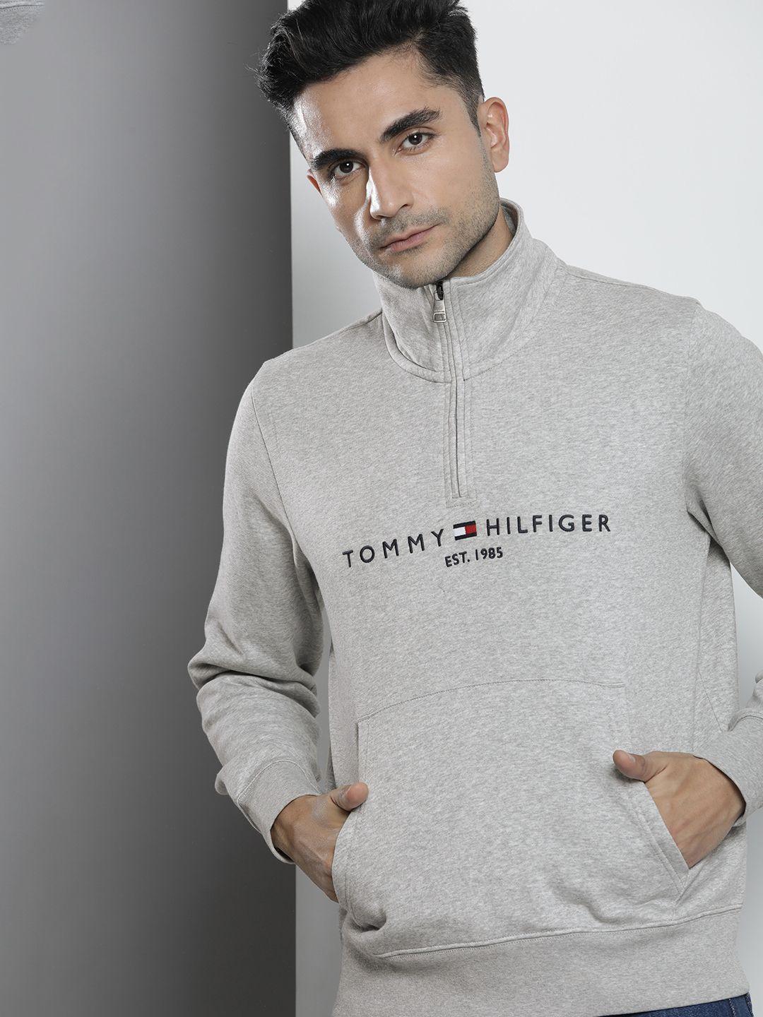 tommy hilfiger sustainable brand logo embroidered sweatshirt
