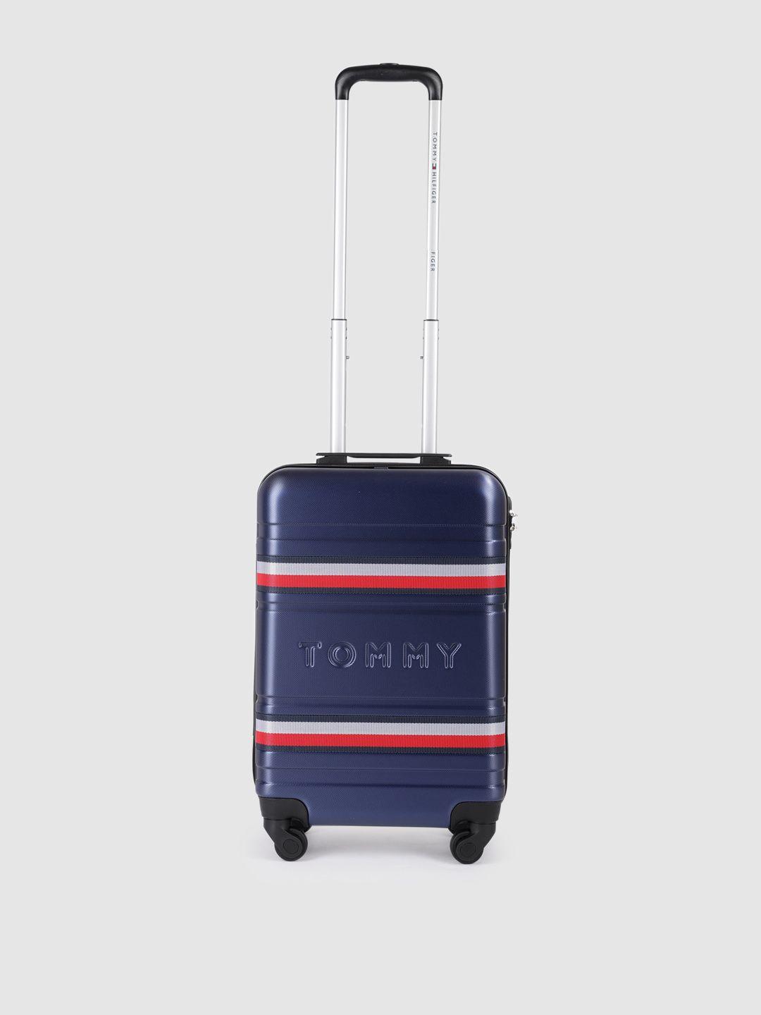 tommy hilfiger textured hard sided cabin trolley suitcase