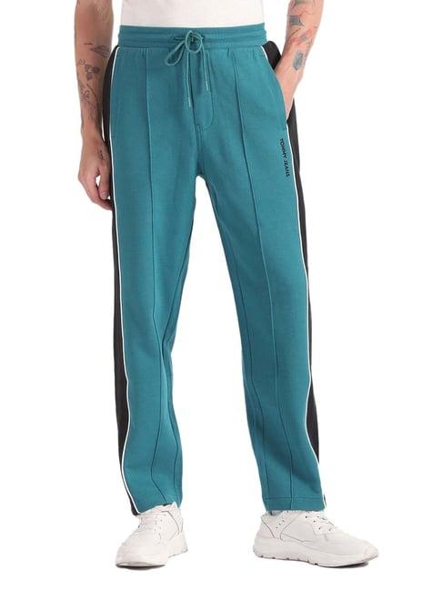 tommy hilfiger timeless teal relaxed fit trackpants