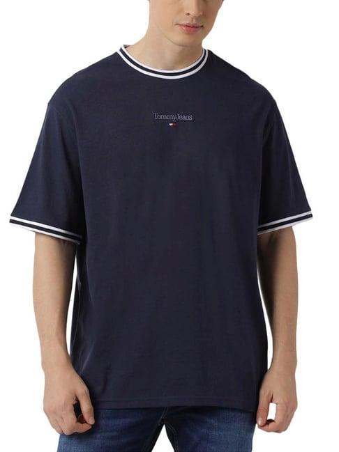 tommy hilfiger twilight navy logo boxy fit t-shirt