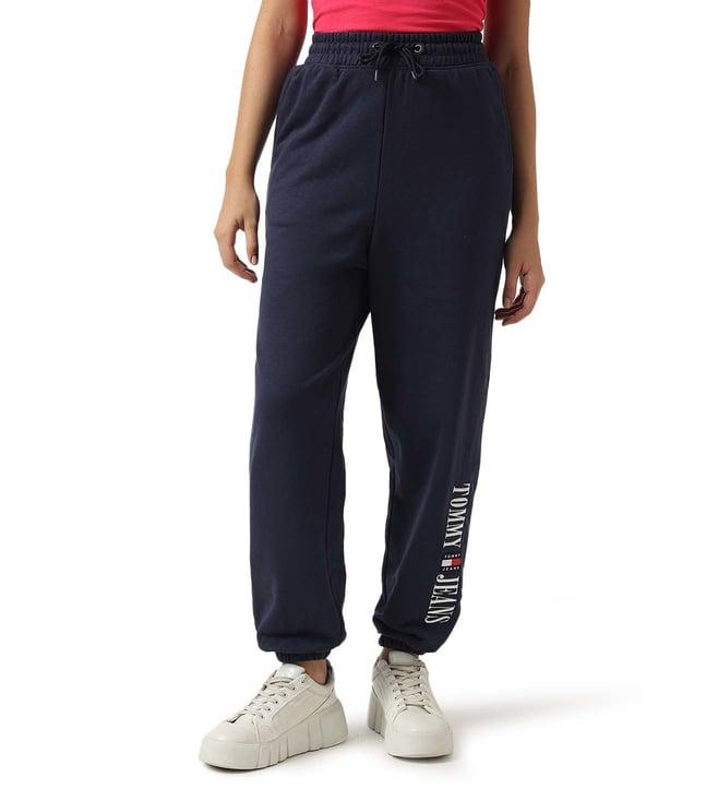 tommy hilfiger twilight navy logo relaxed fit joggers