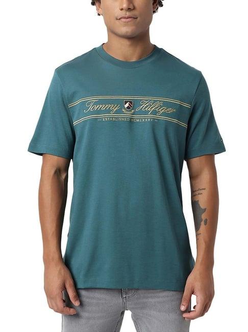 tommy hilfiger twilight teal regular fit t-shirt