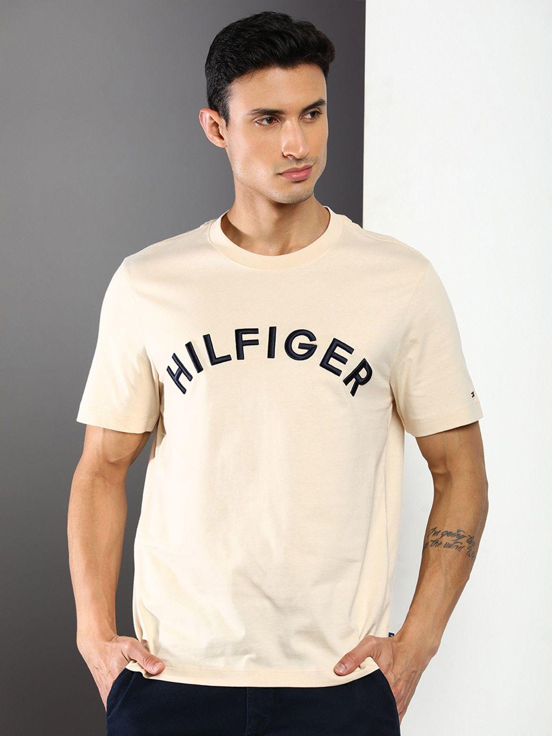 tommy hilfiger typography printed cotton t-shirt