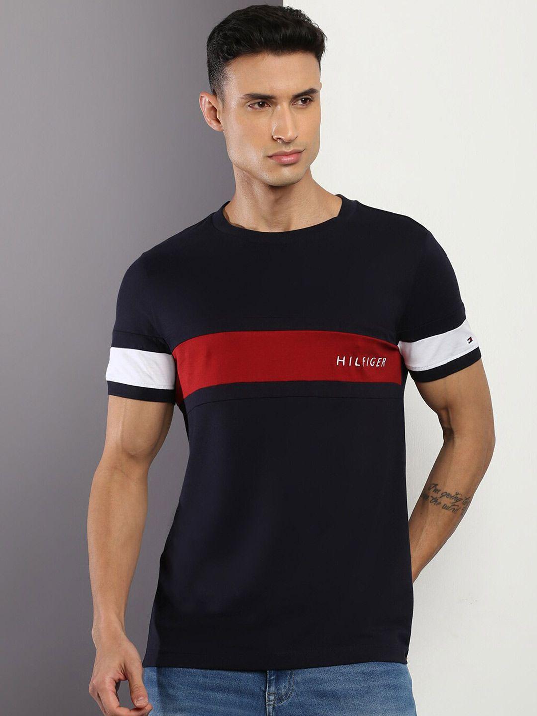 tommy hilfiger typography printed slim fit cotton t-shirt