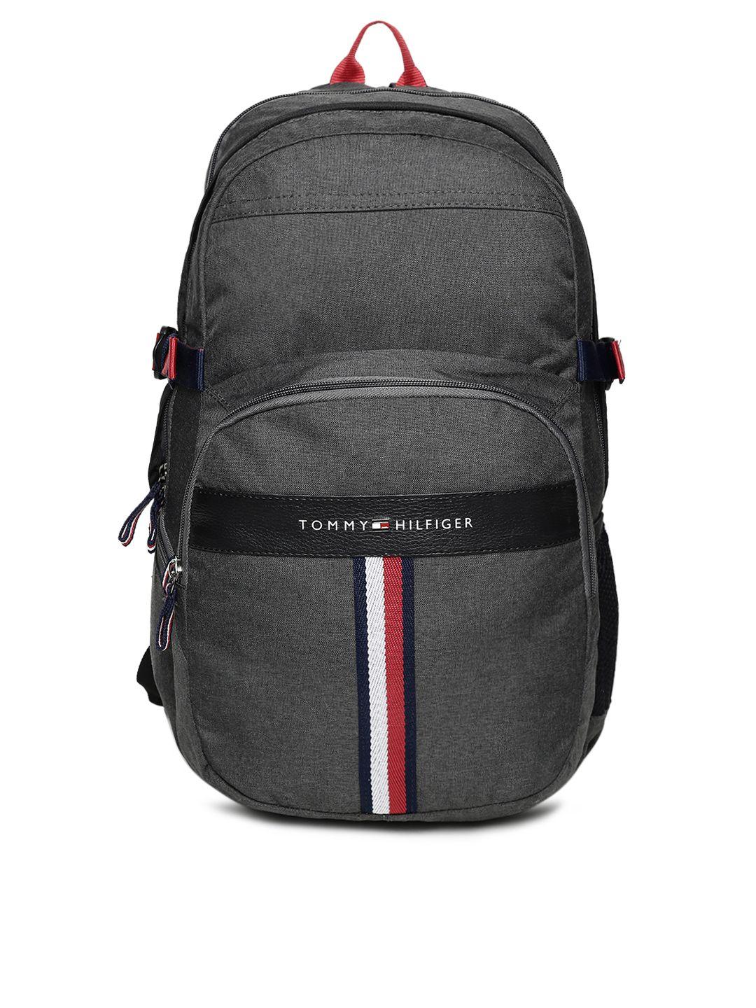 tommy hilfiger unisex charcoal grey solid backpack