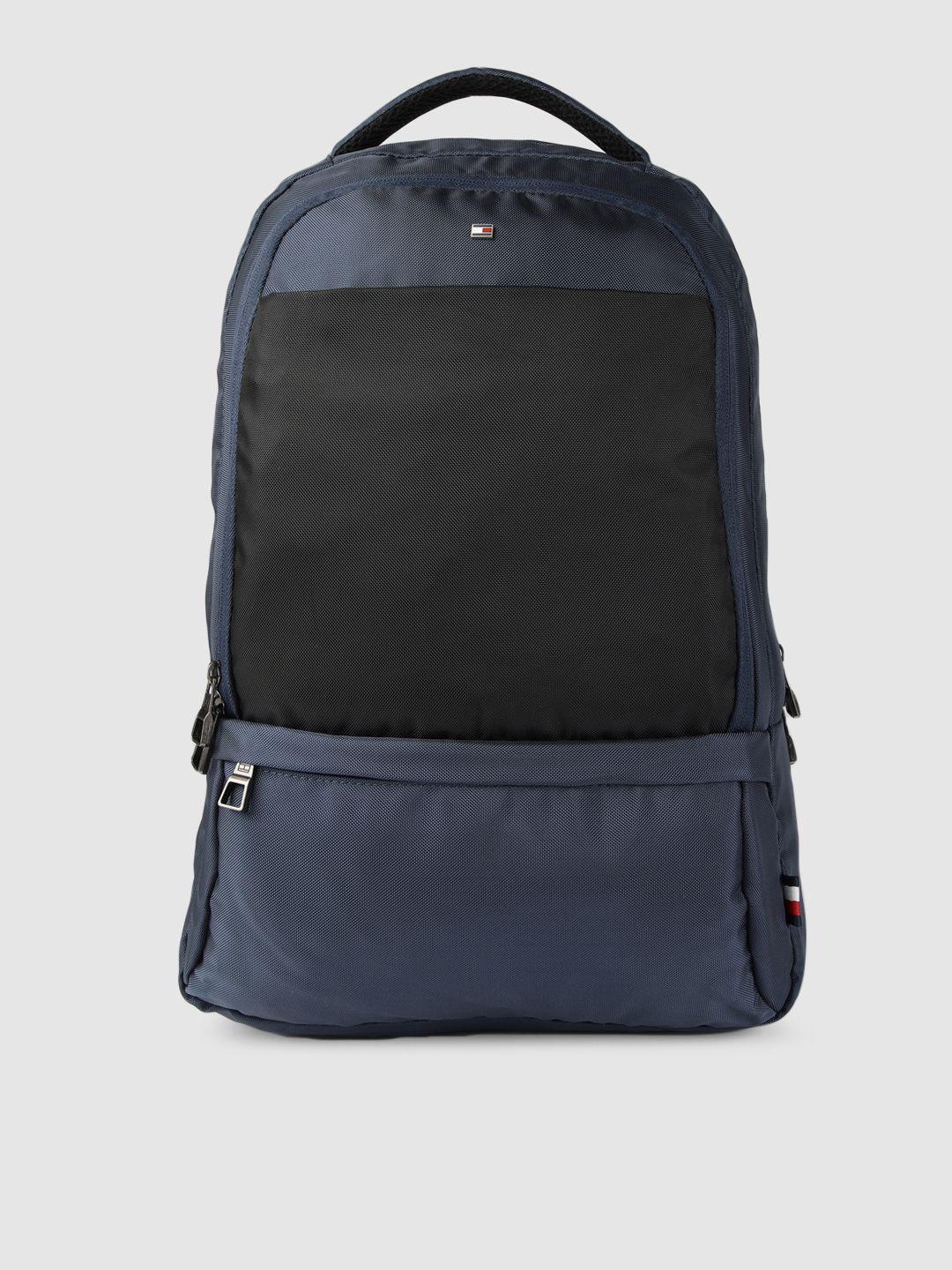 tommy hilfiger unisex navy blue & black solid backpack