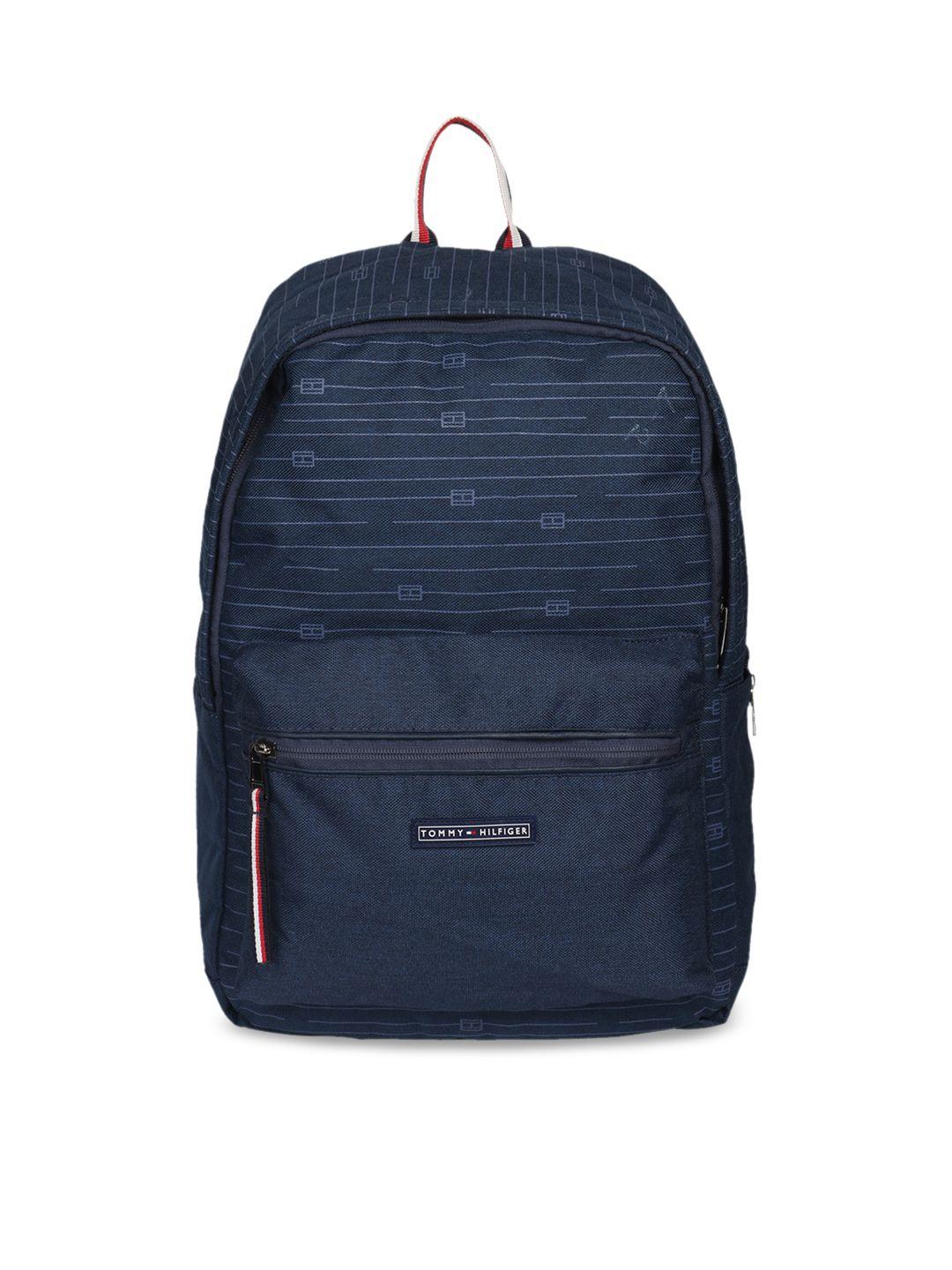tommy hilfiger unisex navy blue solid backpack