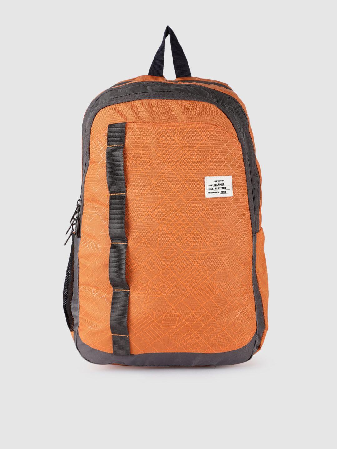 tommy hilfiger unisex orange graphic backpack