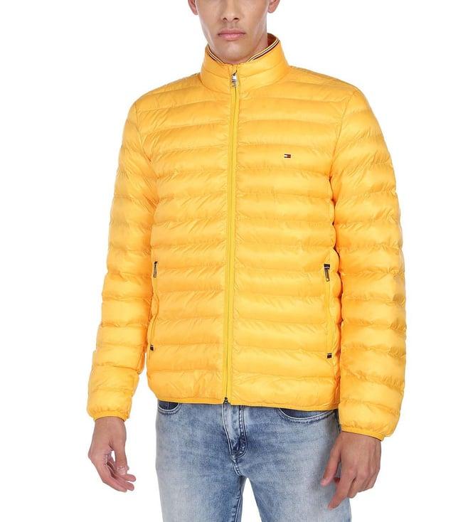 tommy hilfiger warm yellow regular fit puffer jacket