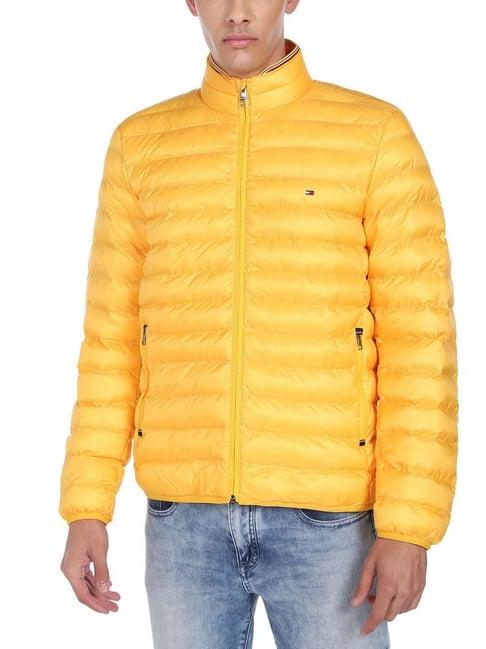 tommy hilfiger warm yellow regular fit puffer jacket