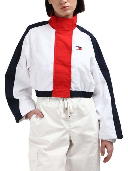 tommy hilfiger white & multi plain jacket