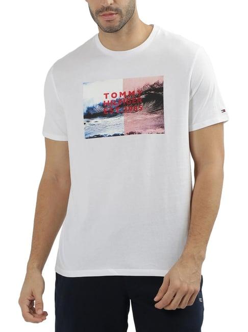 tommy hilfiger white graphic regular fit t-shirt