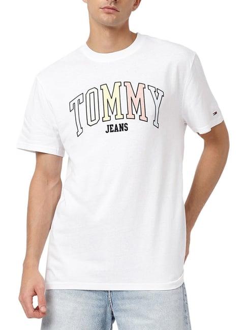 tommy hilfiger white logo classic fit t-shirt