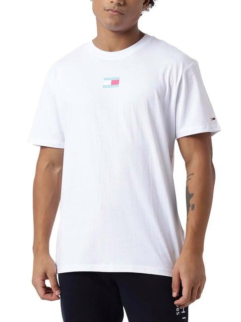 tommy hilfiger white logo classic fit t-shirt