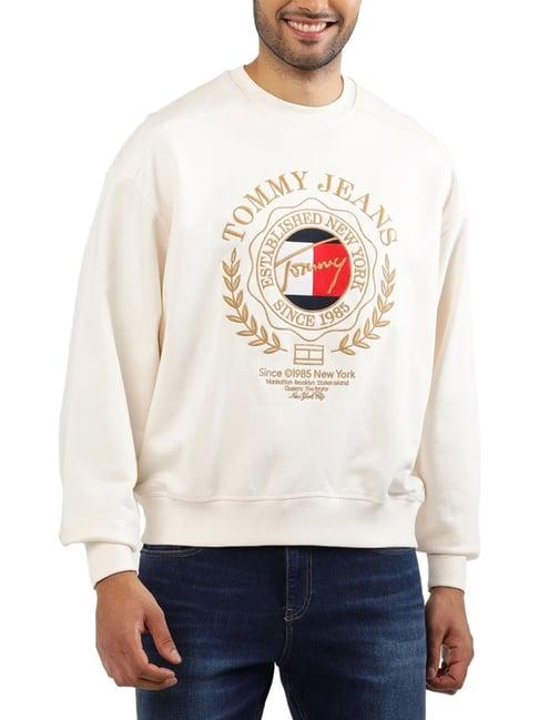 tommy hilfiger white logo regular fit sweatshirt