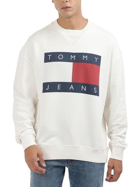 tommy hilfiger white logo regular fit sweatshirt