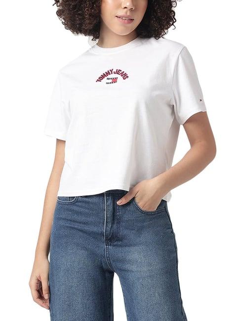 tommy hilfiger white logo regular fit t-shirt