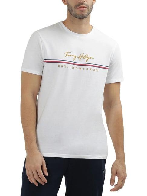 tommy hilfiger white logo regular fit t-shirt