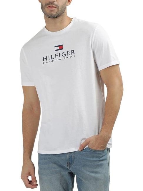 tommy hilfiger white logo regular fit t-shirt