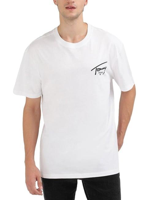 tommy hilfiger white logo regular fit t-shirt