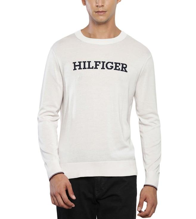 tommy hilfiger white logo relaxed fit sweatshirt