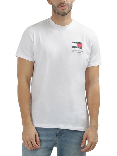 tommy hilfiger white logo slim fit t-shirt