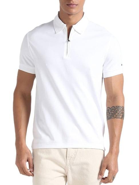 tommy hilfiger white slim fit polo t-shirt