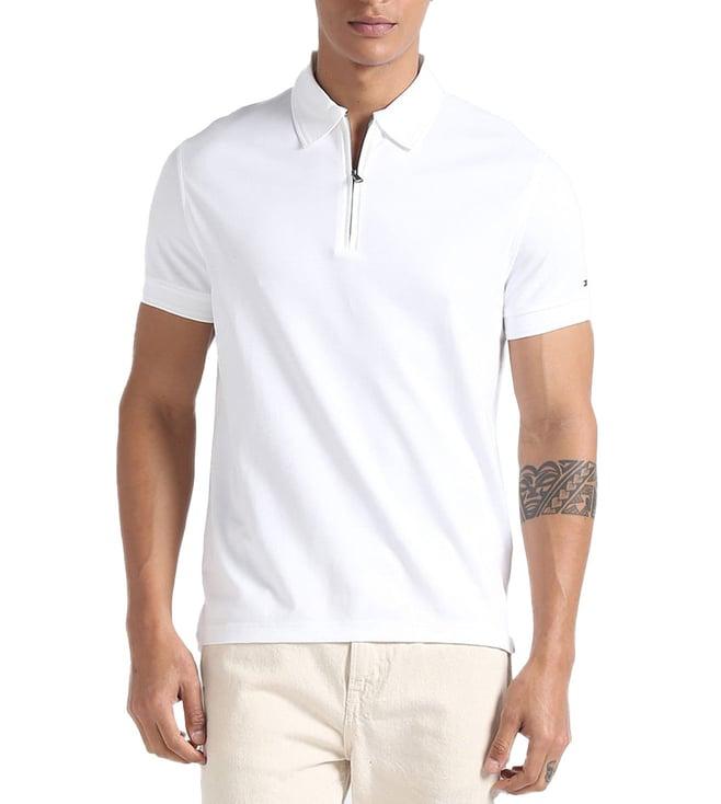 tommy hilfiger white slim fit polo t-shirt