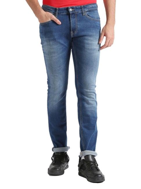 tommy hilfiger wilson mid blue cotton slim fit jeans