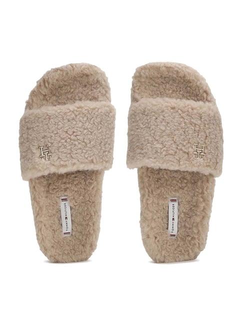 tommy hilfiger women's beige slides