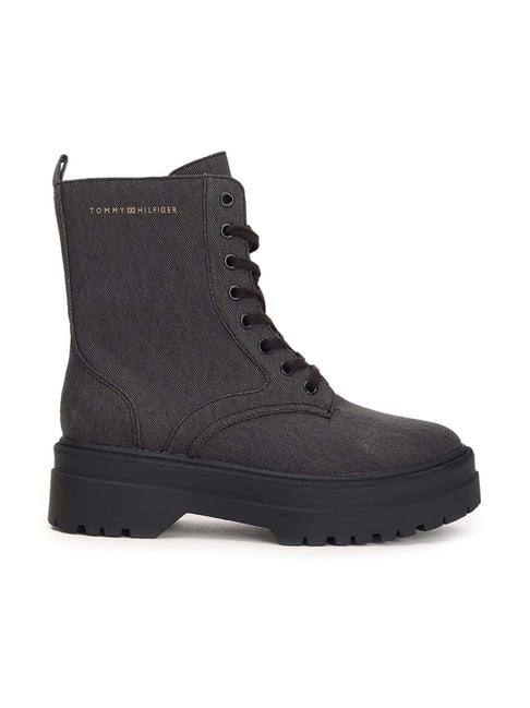 tommy hilfiger women's black derby boots