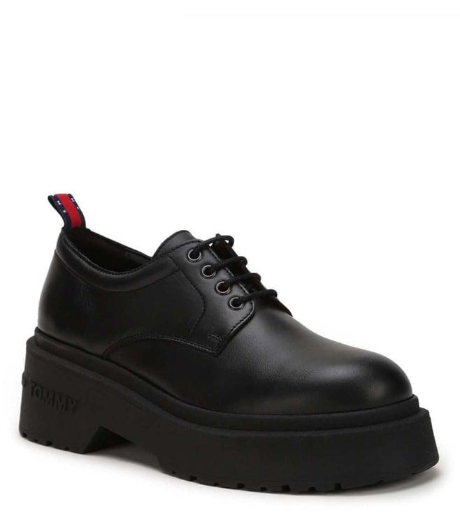 tommy hilfiger women's black derby shoes