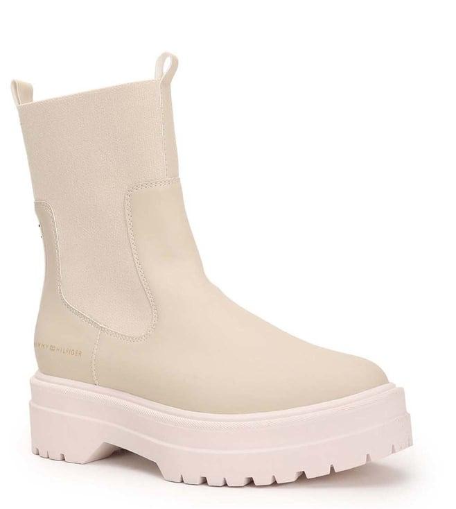 tommy hilfiger women's classic beige chelsea boots