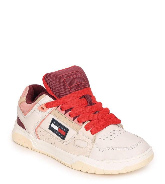 tommy hilfiger women's ivory sneakers