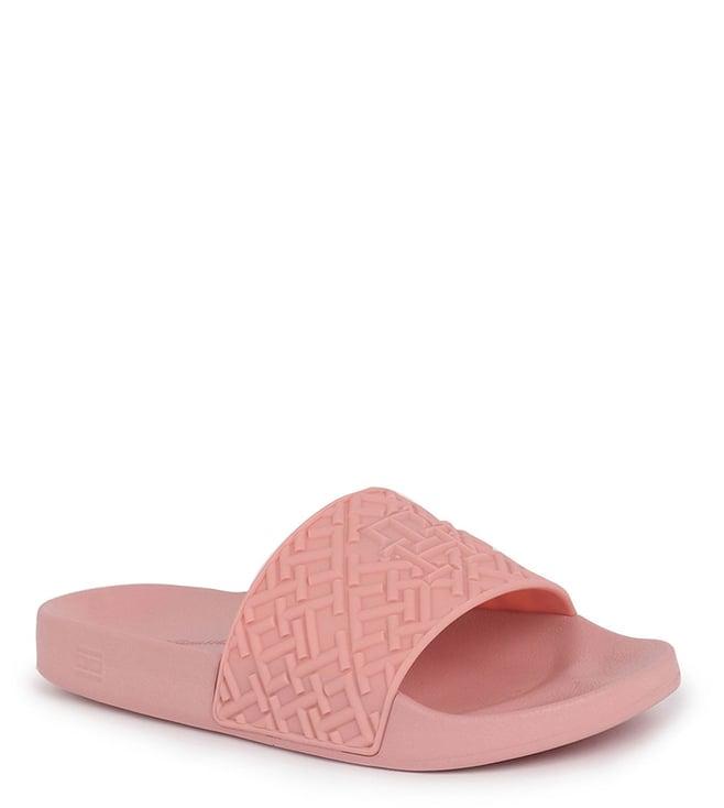 tommy hilfiger women's soothing pink slide sandals