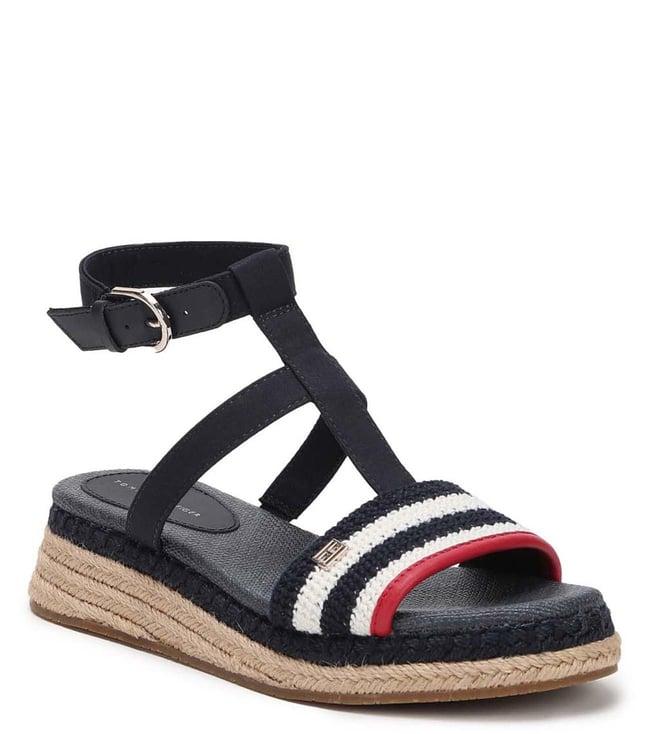 tommy hilfiger women's space blue ankle strap sandals