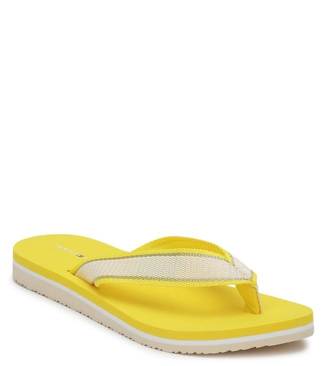 tommy hilfiger women's vivid yellow flip flops