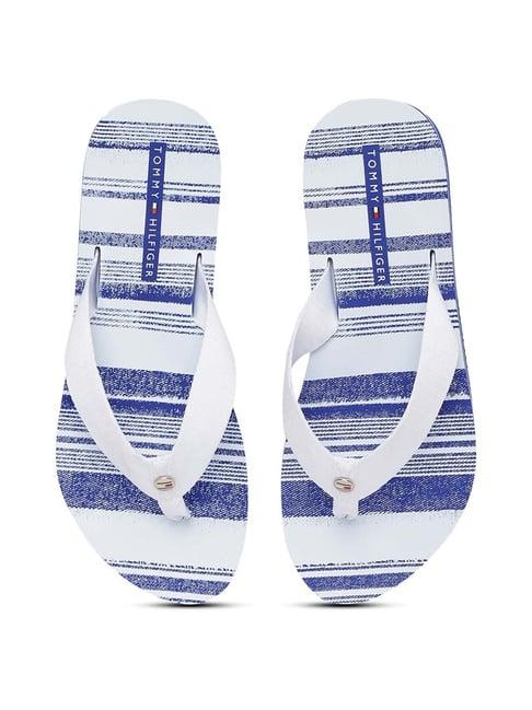 tommy hilfiger women's white flip flops