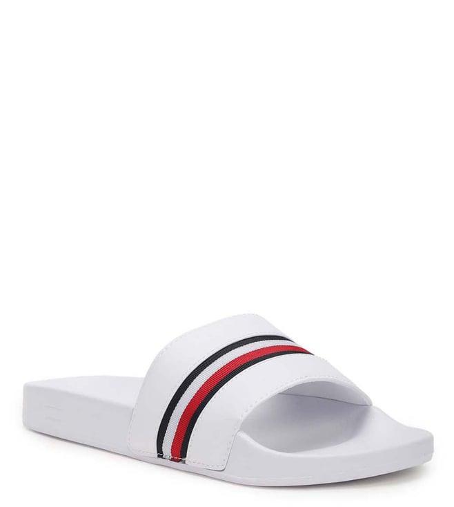tommy hilfiger women's white slide sandals