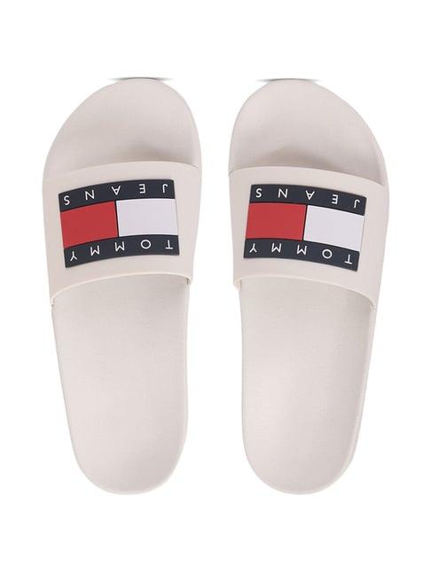 tommy hilfiger women's white slides