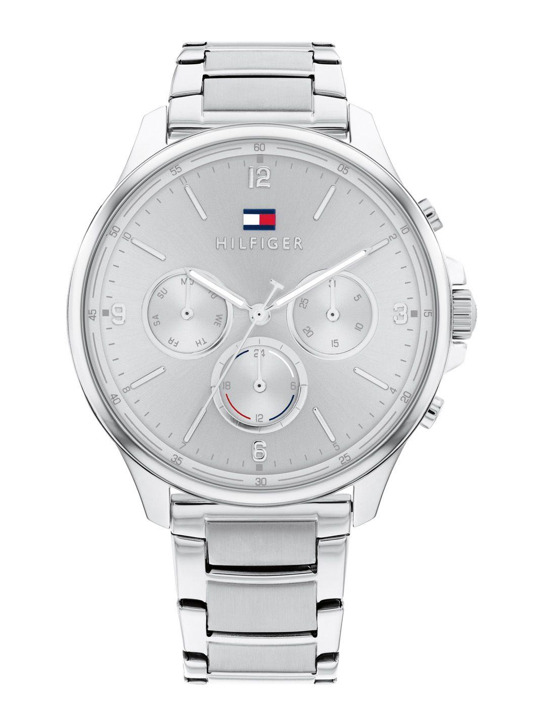 tommy hilfiger women dial & steel toned stainless steel bracelet style straps analogue watch th1782450w