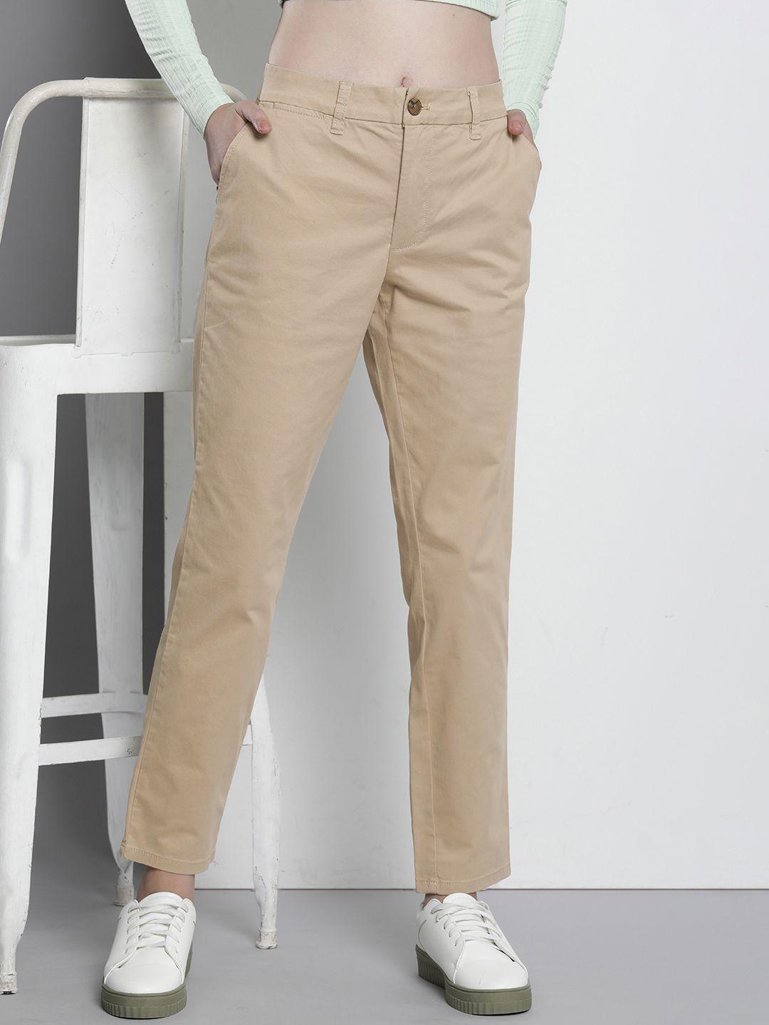 tommy hilfiger women mid-rise slim fit chinos