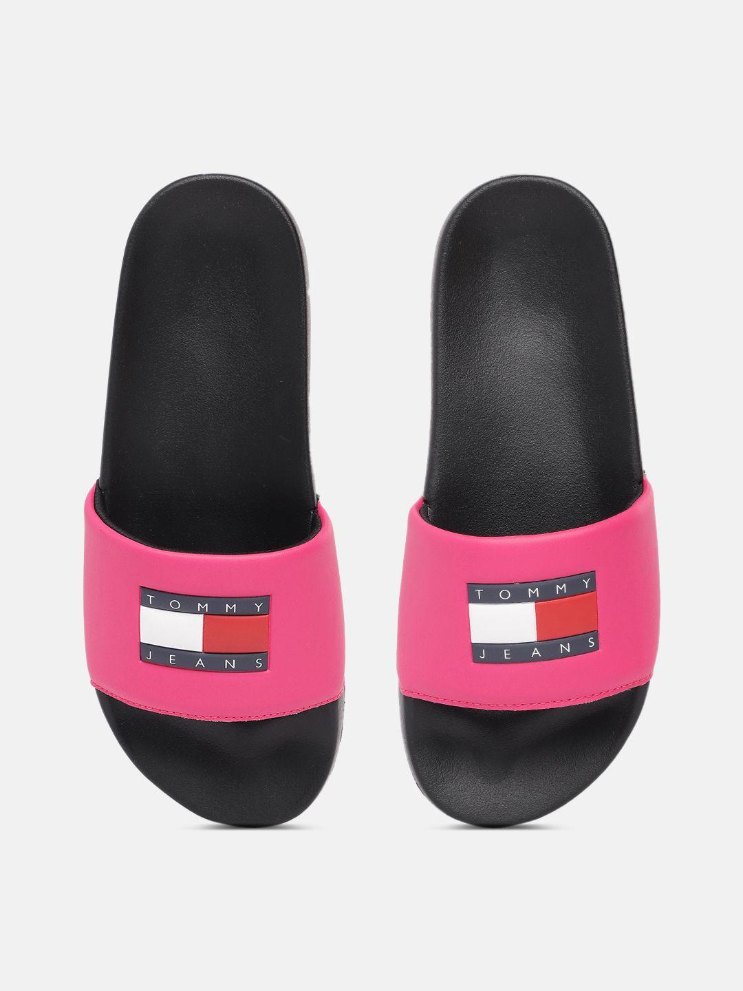 tommy hilfiger women printed sliders