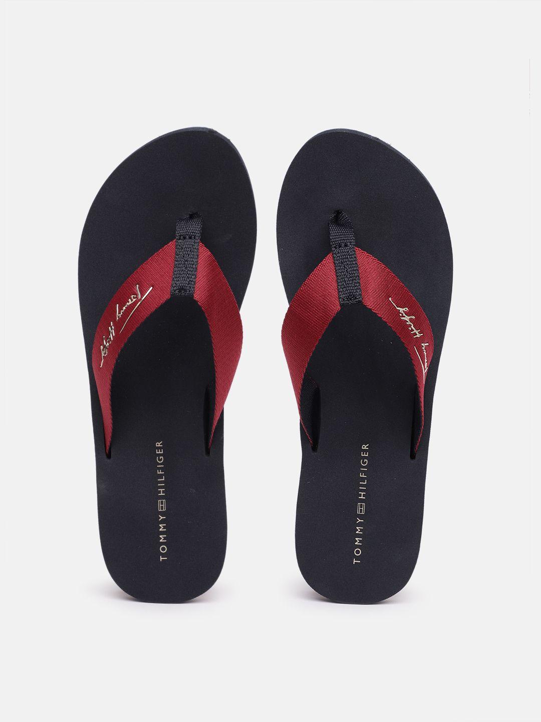 tommy hilfiger women printed thong flip-flops