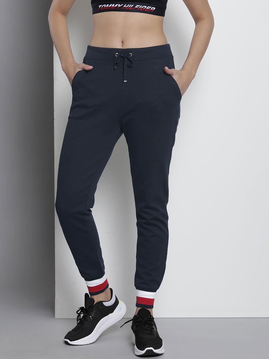 tommy hilfiger women regular fit mid-rise joggers