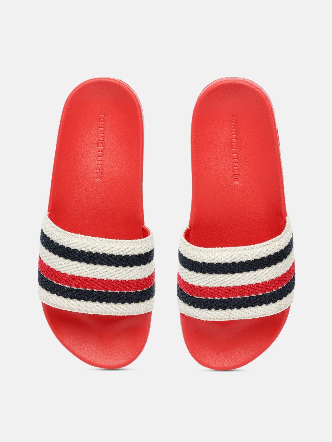 tommy hilfiger women striped sliders