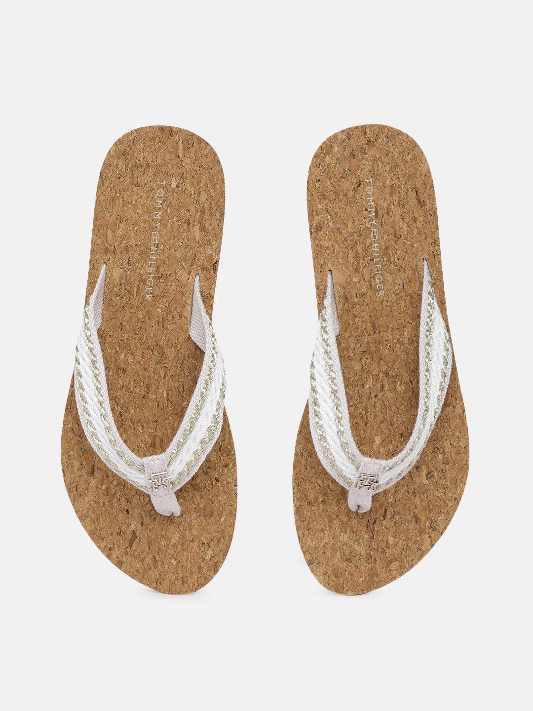 tommy hilfiger women striped thong flip-flops